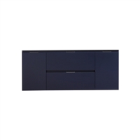 BSL48-Blue-Cabinet Bliss 48" Blue Wall Mount Modern Bathroom Cabinet only (no counter top no sink)