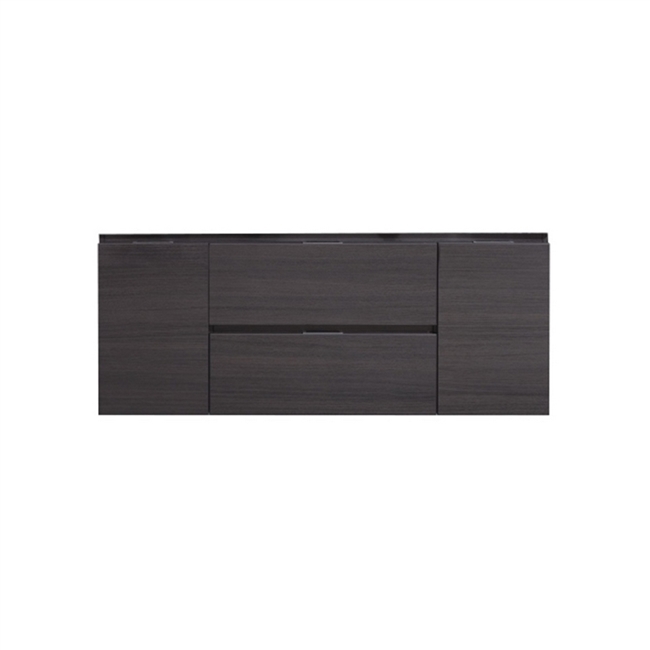BSL48-GO-Cabinet Bliss 48" Gray Oak Wall Mount Modern Bathroom Cabinet only (no counter top no sink)