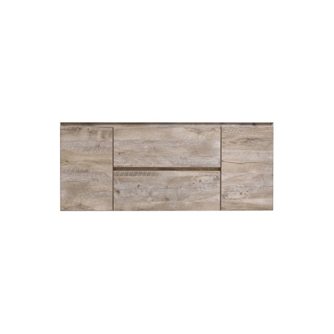 BSL48-NW-Cabinet Bliss 48" Nature Wood Wall Mount Modern Bathroom Cabinet only (no counter top no sink)