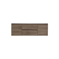 BSL60D-BTN-Cabinet Bliss 60" Butternut Wood Wall Mount Double Sink Modern Bathroom Cabinet only (no counter top no sink)