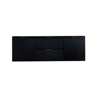 BSL60S-BK-Cabinet Bliss 60" Black Wood Wall Mount Single Sink Modern Bathroom Cabinet only (no counter top no sink)