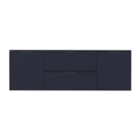 BSL60S-Blue-Cabinet Bliss 60" Blue Wall Mount Single Sink Modern Bathroom Cabinet only (no counter top no sink)