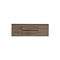 BSL60S-BTN-Cabinet Bliss 60" Butternut Wood Wall Mount Single Sink Modern Bathroom Cabinet only (no counter top no sink)