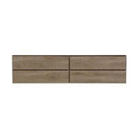 BSL72-BTN-Cabinet Bliss 72" Butternut Wood Wall Mount Double Sink Modern Bathroom Cabinet only (no counter top no sink)