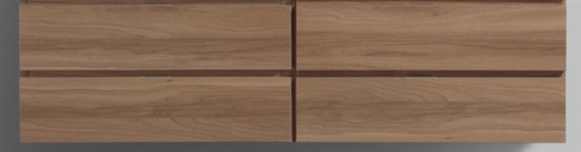 BSL72-HO-Cabinet Bliss 72" Honey Oak Wood Wall Mount Double Sink Modern Bathroom Cabinet only (no counter top no sink)