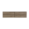 BSL80-BTN-Cabinet Bliss 80" Butternut Wood Wall Mount Double Sink Modern Bathroom Cabinet only (no counter top no sink)