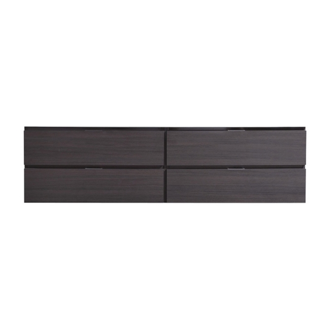 BSL80-GO-Cabinet Bliss 80" Gray Oak Wood Wall Mount Double Sink Modern Bathroom Cabinet only (no counter top no sink)