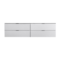 BSL80-GW-Cabinet Bliss 80" Gloss White Wall Mount Double Sink Modern Bathroom Cabinet only (no counter top no sink)