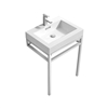CH24 Haus 24" Stainless Steel Console w/ White Acrylic Sink - Chrome