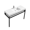 CH48-Bk Haus 48" Stainless Steel Console w/ White Acrylic Sink - Matte Black