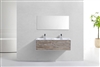 D48NW Divario 48" Nature Wood Wall Mount Modern Bathroom Vanity