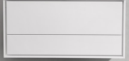 DL48D-GW-CABINET-ONLY DeLusso 48" Double Sink Gloss White Wall Mount Modern Bathroom Cabinet only (no counter top no sink)
