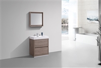 FMB30-BTN Bliss 30" Butternut Floor Mount Modern Bathroom Vanity-