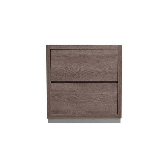 FMB30-BTN-Cabinet Bliss 30" Butternut Floor Mount Modern Bathroom Cabinet only (no counter top no sink)