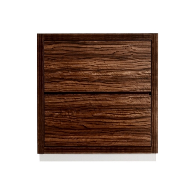 FMB30-WNT-Cabinet Bliss 30" Walnut Wood Floor Mount Modern Bathroom Cabinet only (no counter top no sink)
