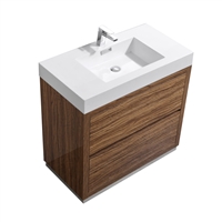 FMB36-GCN Bliss 36" Chestnut Floor Mount Modern Bathroom Vanity