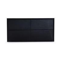 FMB60D-BK-Cabinet Bliss 60" Black Wood Floor Mount Modern Bathroom Cabinet only (no counter top no sink)
