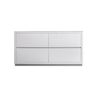 FMB60D-GW-Cabinet Bliss 60" Gloss White Floor Mount Modern Bathroom Cabinet only (no counter top no sink)