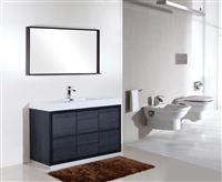 FMB60S-GO Bliss 60" Gray Oak Floor Mount Modern Bathroom Vanity - Single Sink-