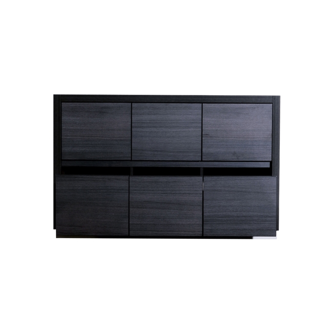 FMB60S-GO-Cabinet Bliss 60" Gray Oak Floor Mount Modern Bathroom Cabinet only (no counter top no sink)