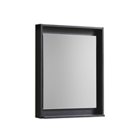 KB24BK-M 24" Wide Mirror w/ Shelf - Black