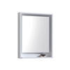 KB24GW-M 24" Wide Mirror w/ Shelf - High Gloss White