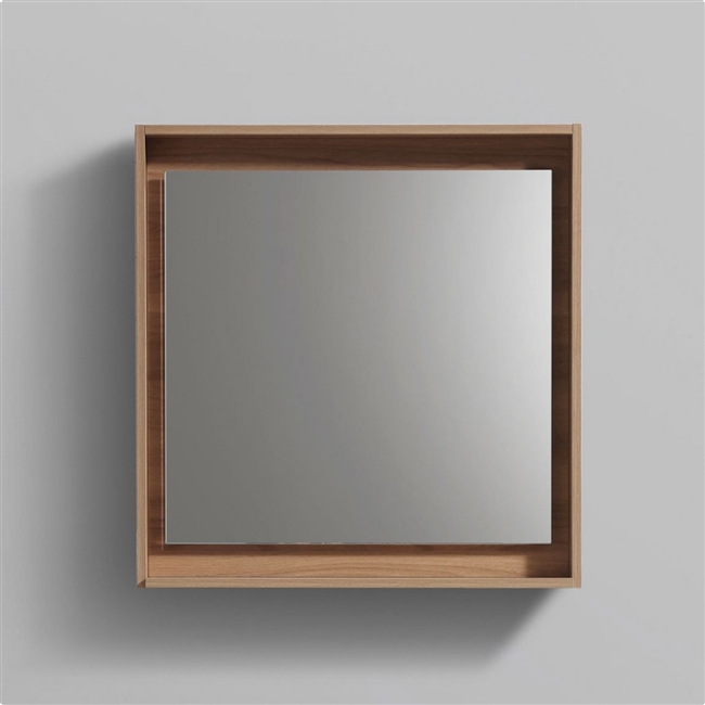 KB24HO-M 24" Wide Mirror w/ Shelf - Honey Oak