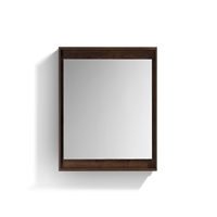 KB24RW-M 24" Wide Mirror w/ Shelf - Rosewood