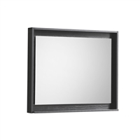 KB30BK-M 30" Wide Mirror w/ Shelf - Black