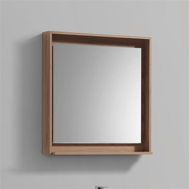 KB30HO-M 30" Wide Mirror w/ Shelf - Honey Oak |
