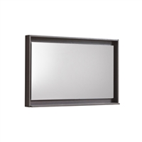 KB36GO-M 36" Wide Mirror w/ Shelf - Gray Oak |