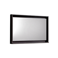 KB36HGGO-M 36" Wide Mirror w/ Shelf - High Gloss Gray Oak