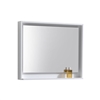 KB36HGW-M 36" Wide Mirror w/ Shelf - Gloss White |