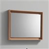 KB36HO-M 36" Wide Mirror w/ Shelf - Honey Oak |