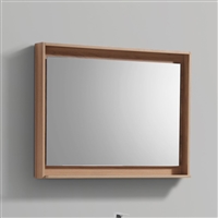 KB36HO-M 36" Wide Mirror w/ Shelf - Honey Oak |