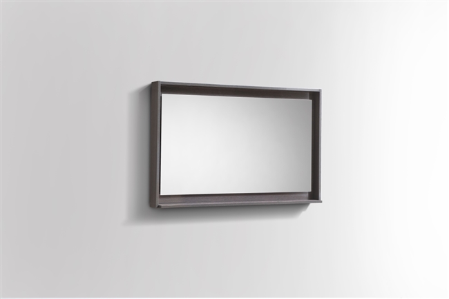 KB40GO-M 40" Wide Mirror w/ Shelf - Gray Oak |
