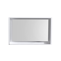 KB40GW-M 40" Wide Mirror w/ Shelf - High Gloss White