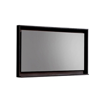 KB48HGGO-M 48" Wide Mirror w/ Shelf - High Gloss Gray Oak
