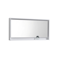 KB60GW-M 60" Wide Mirror w/ Shelf - Gloss White Color |