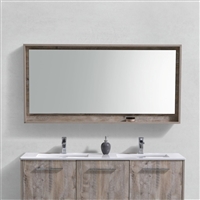 KB60NW-M 60" Wide Mirror w/ Shelf - Nature Wood