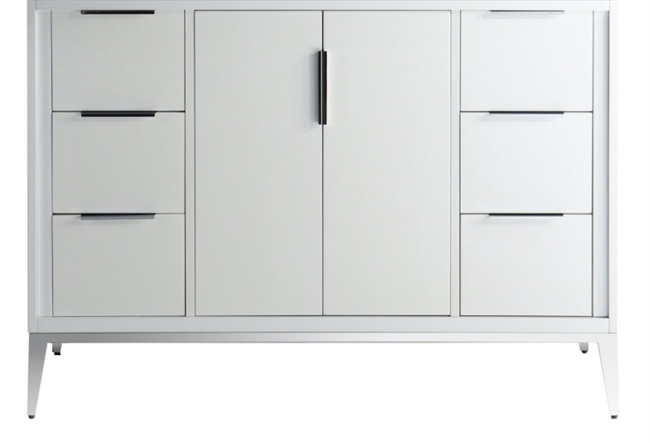 KD9948-GW-cabinet Divani 48'' Gloss White cabinet (no counter top no sink)