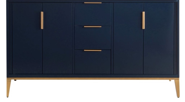 KD9960-BLUE-cabinet Divani 60'' Navy Blue s cabinet (no counter top no sink)