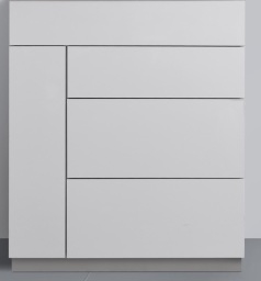 KFM30-GW-cabinet 30" Milano Gloss White Floor Mount Modern Bathroom cabinet (no counter top no sink)