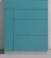 KFM30-TG-cabinet 30" Milano Teal Green Floor Mount Modern Bathroom cabinet (no counter top no sink)
