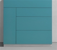 KFM36-TG-cabinet 36" Milano Teal Green Floor Mount Modern Bathroom cabinet (no counter top no sink)