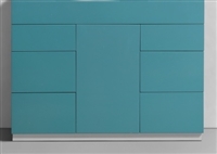 KFM48D-TG-cabinet 48" Milano Teal Green Floor Mount Modern Bathroom cabinet (no counter top no sink) -