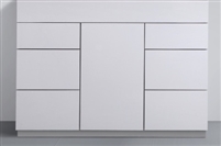 KFM48S-GW-cabinet 48" Milano Gloss White Floor Mount Modern Bathroom cabinet (no counter top no sink) 