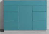 KFM48S-TG-cabinet 48" Milano Teal Green Floor Mount Modern Bathroom cabinet (no counter top no sink) -