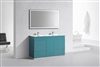 KFM60D-TG 60" Milano Teal Green Floor Mount Modern Bathroom Vanity - Double Sink