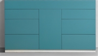 KFM60D-TG-cabinet 60" Milano Teal Green Floor Mount Modern Bathroom cabinet (no counter top no sink) -